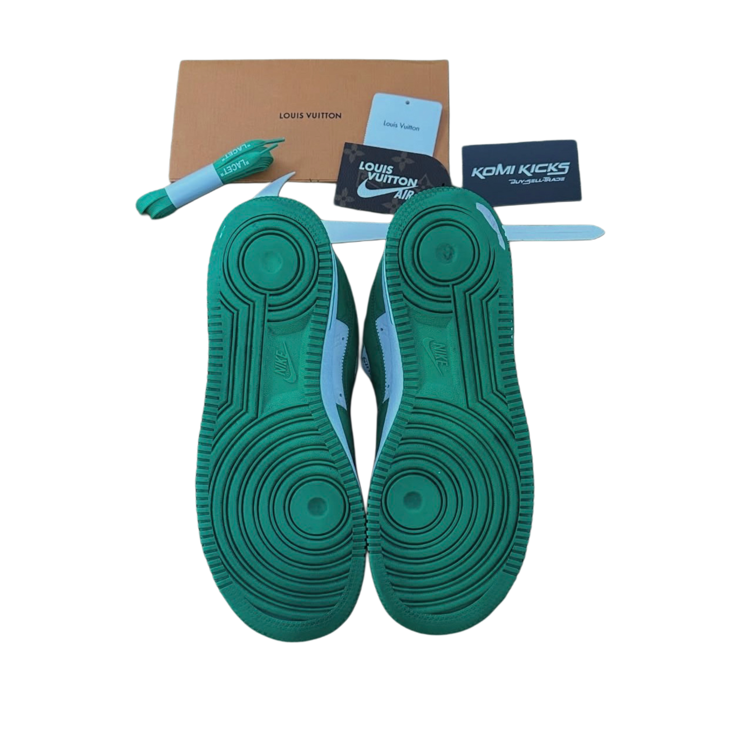 LOUIS VUITTON X OFF-WHITE X NIKE AIR FORCE 1 LOW LUCKY GREEN