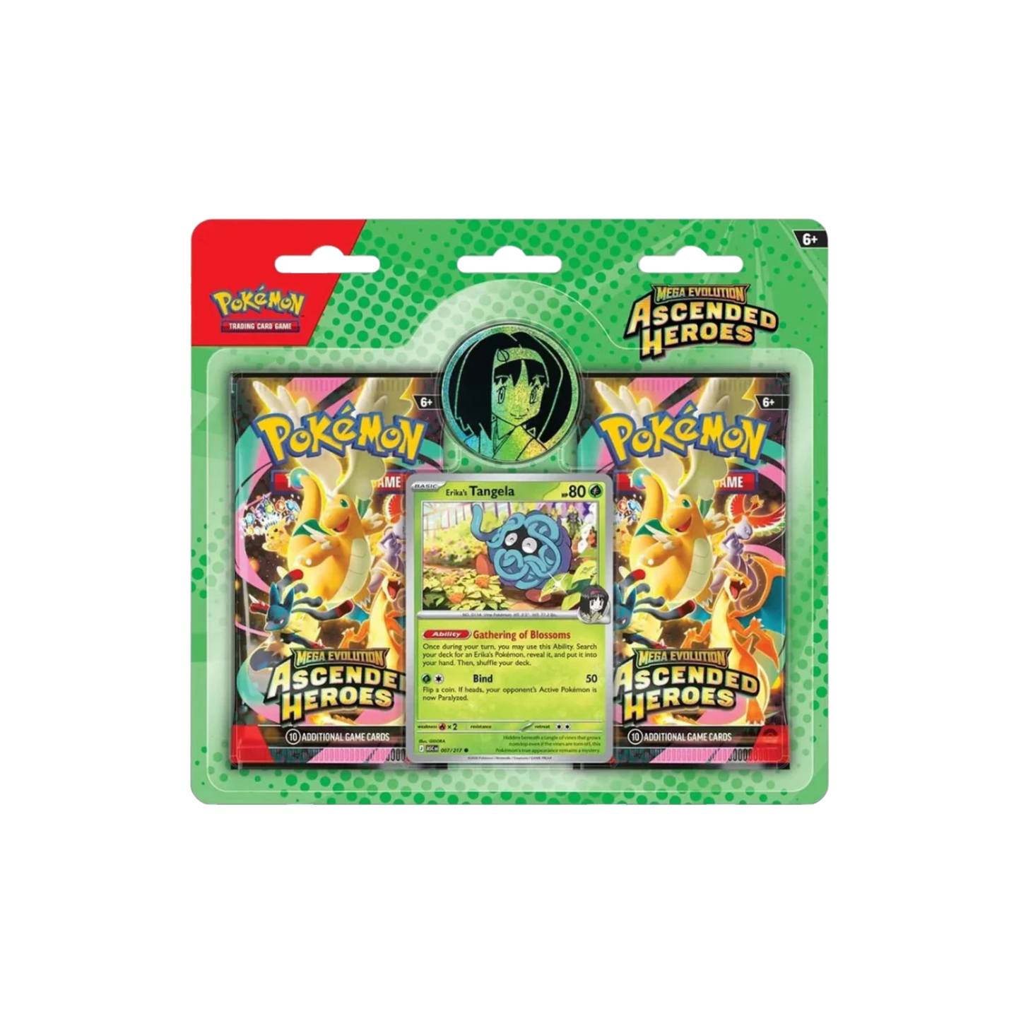POKÉMON MEGA EVOLUTION: ASCENDED HEROES 2 PACK BLISTER – ERIKA’S TANGELA