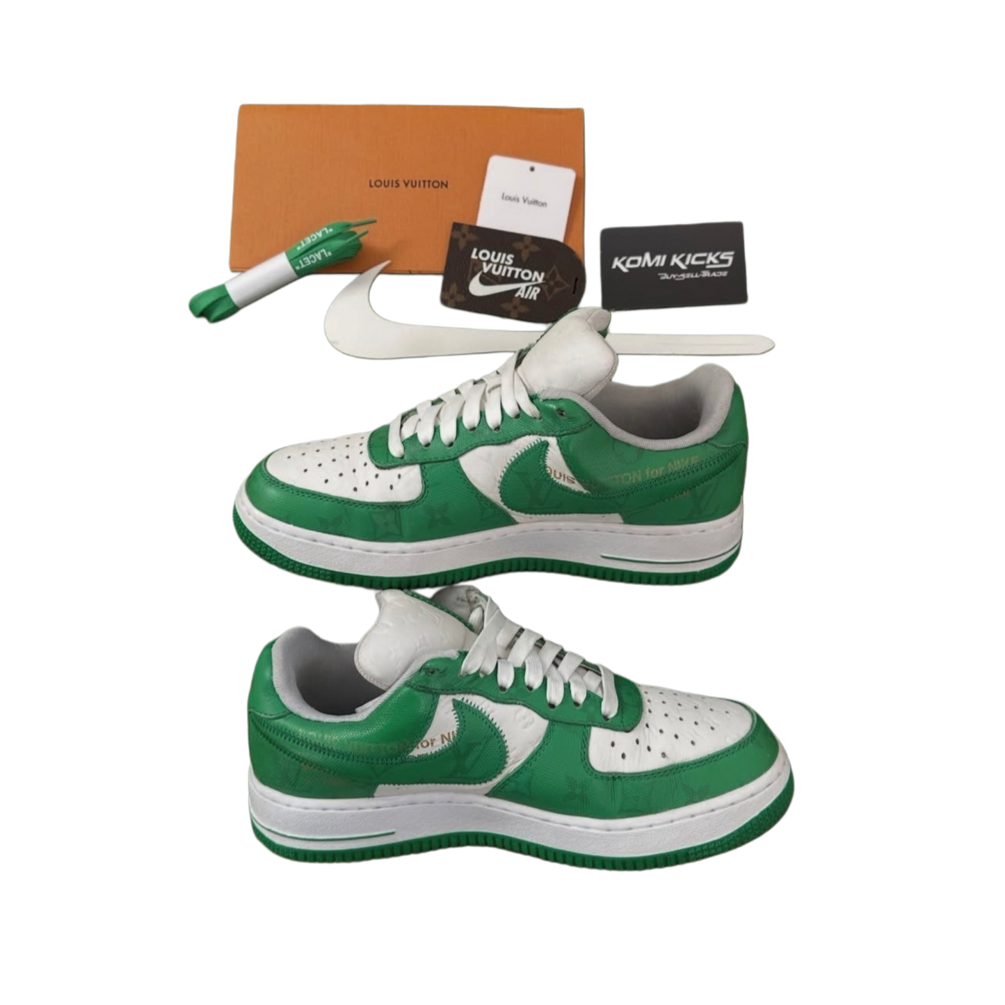 LOUIS VUITTON X OFF-WHITE X NIKE AIR FORCE 1 LOW LUCKY GREEN