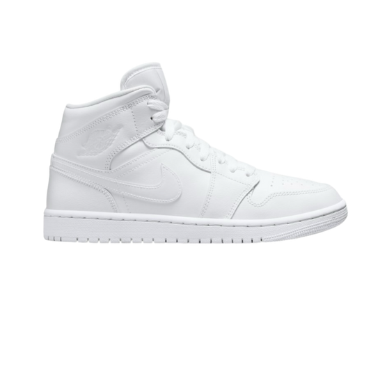 JORDAN 1 MID TRIPLE WHITE