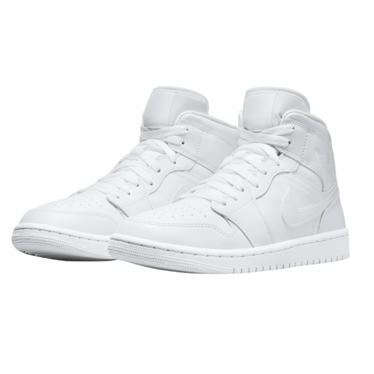 JORDAN 1 MID TRIPLE WHITE