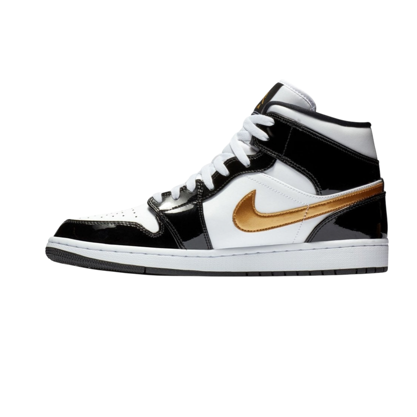 JORDAN 1 MID METALLIC-GOLD BLACK