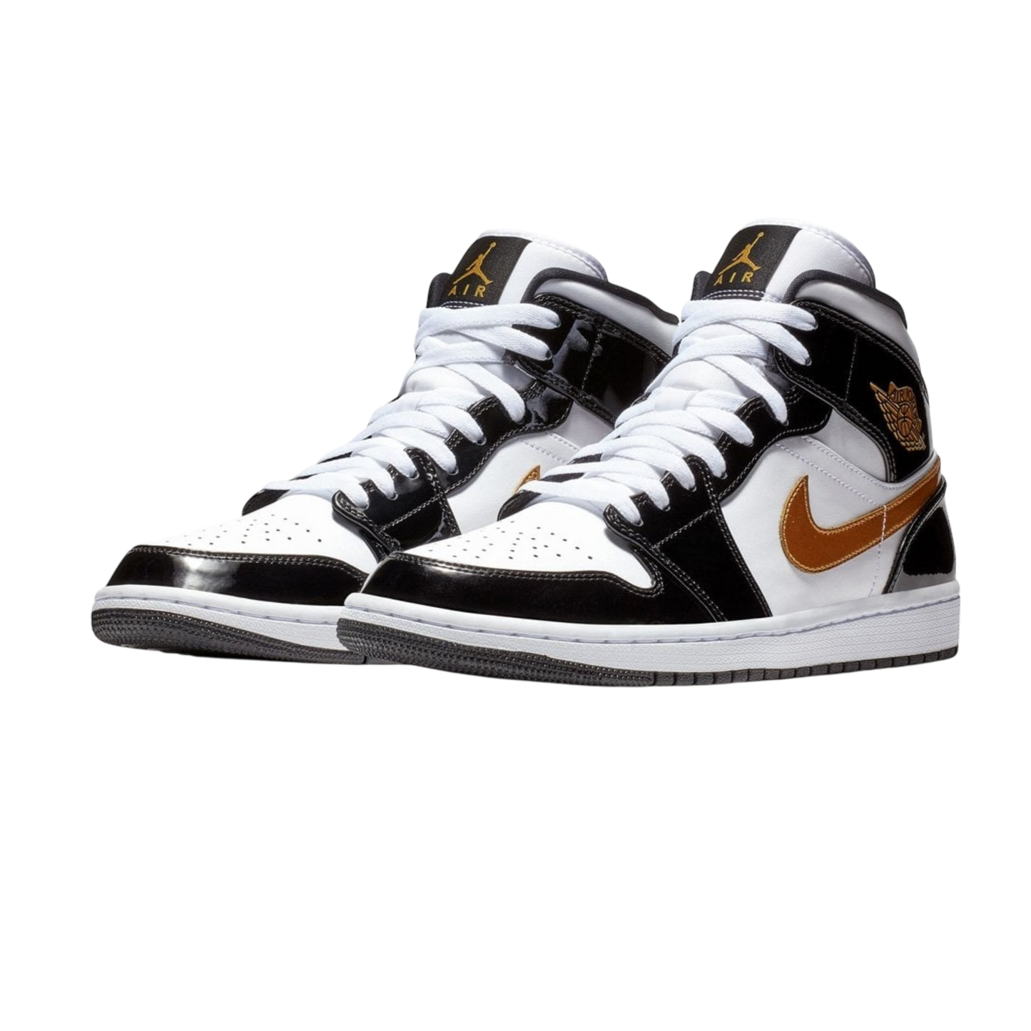 JORDAN 1 MID METALLIC-GOLD BLACK