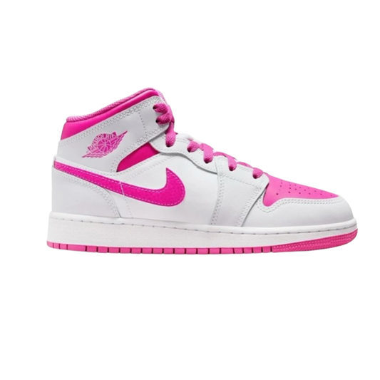 JORDAN 1 MID PINK WHITE