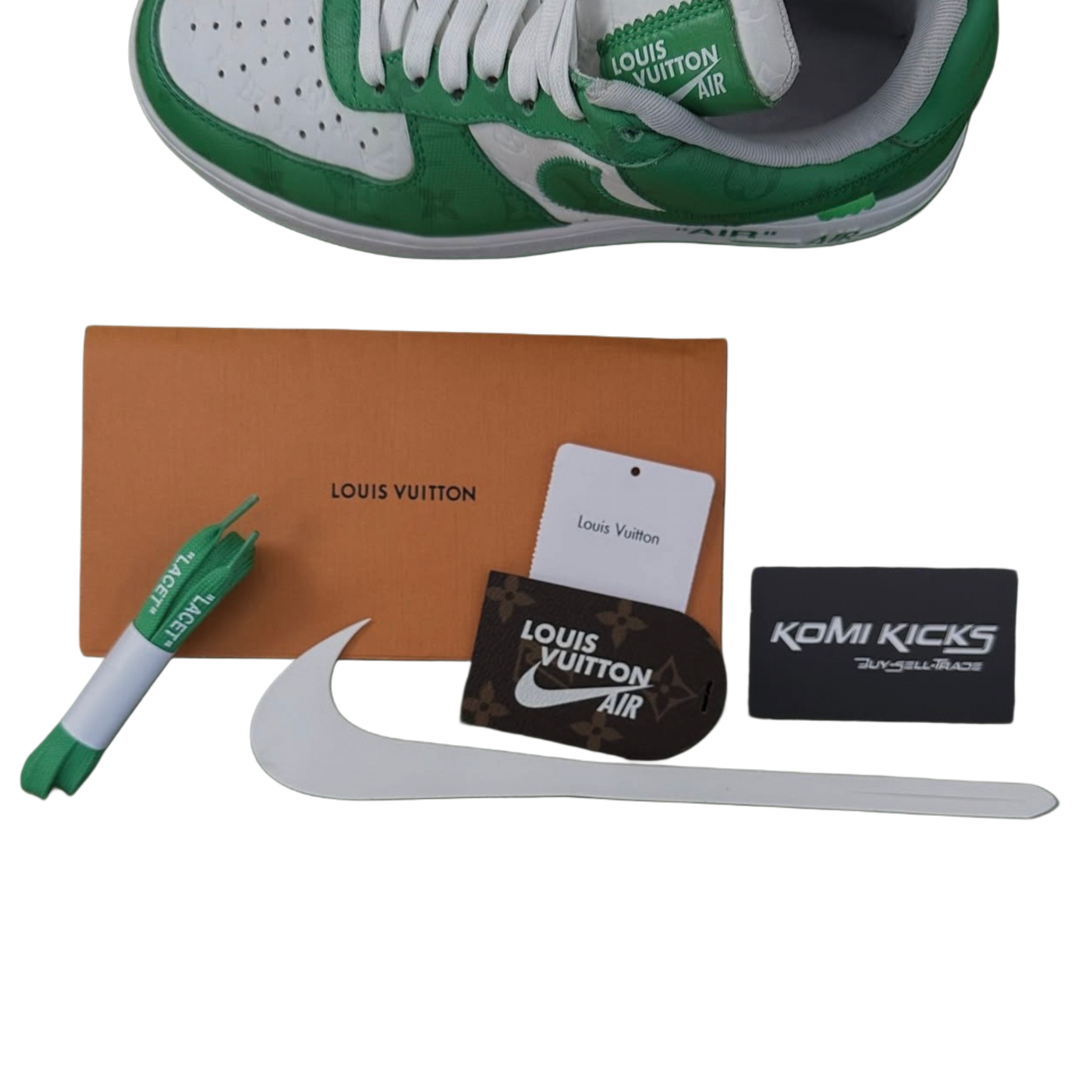 LOUIS VUITTON X OFF-WHITE X NIKE AIR FORCE 1 LOW LUCKY GREEN