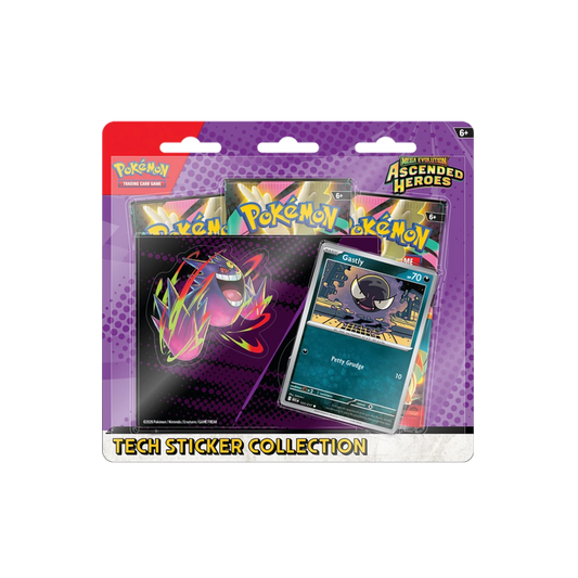 POKÉMON MEGA EVOLUTION: ASCENDED HEROES TECH STICKER COLLECTION – GASTLY